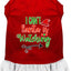 Christmas Pet Dog & Cat Dress Screen Printed, "I Can't, Santa Is Watching"