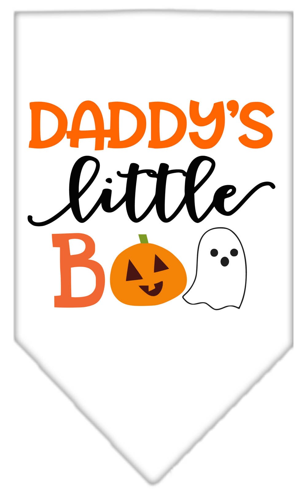 Halloween Pet and Dog Bandana Screen Printed, "Daddy's Little Boo"