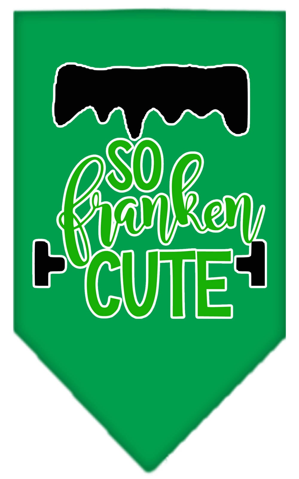 Halloween Pet and Dog Bandana Screen Printed, "So Franken Cute"