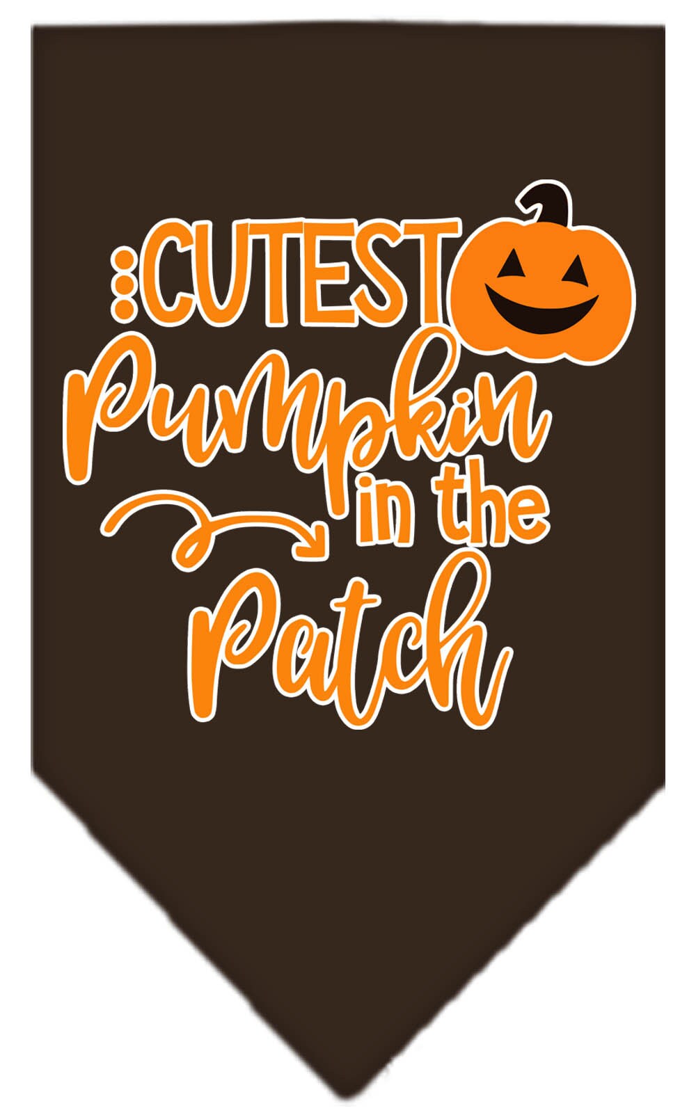 Halloween Pet and Dog Bandana Screen Printed, "Cutest Pumpkin In The Patch"