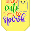 Halloween Pet and Dog Bandana Screen Printed, "Too Cute To Spook - Girly Ghost"