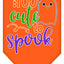 Halloween Pet and Dog Bandana Screen Printed, "Too Cute To Spook - Girly Ghost"