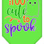 Halloween Pet and Dog Bandana Screen Printed, "Too Cute To Spook - Girly Ghost"