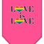 Pet and Dog Bandana Screen Printed, "Love Is Love"