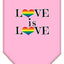 Pet and Dog Bandana Screen Printed, "Love Is Love"