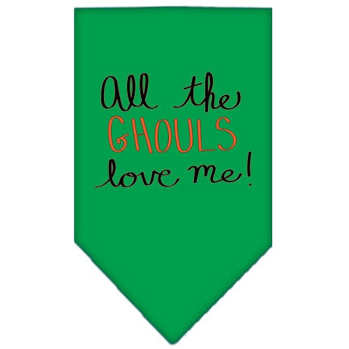 Halloween Pet and Dog Bandana Screen Printed, "All The Ghouls Love Me"