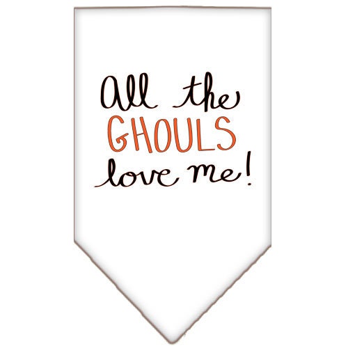 Halloween Pet and Dog Bandana Screen Printed, "All The Ghouls Love Me"