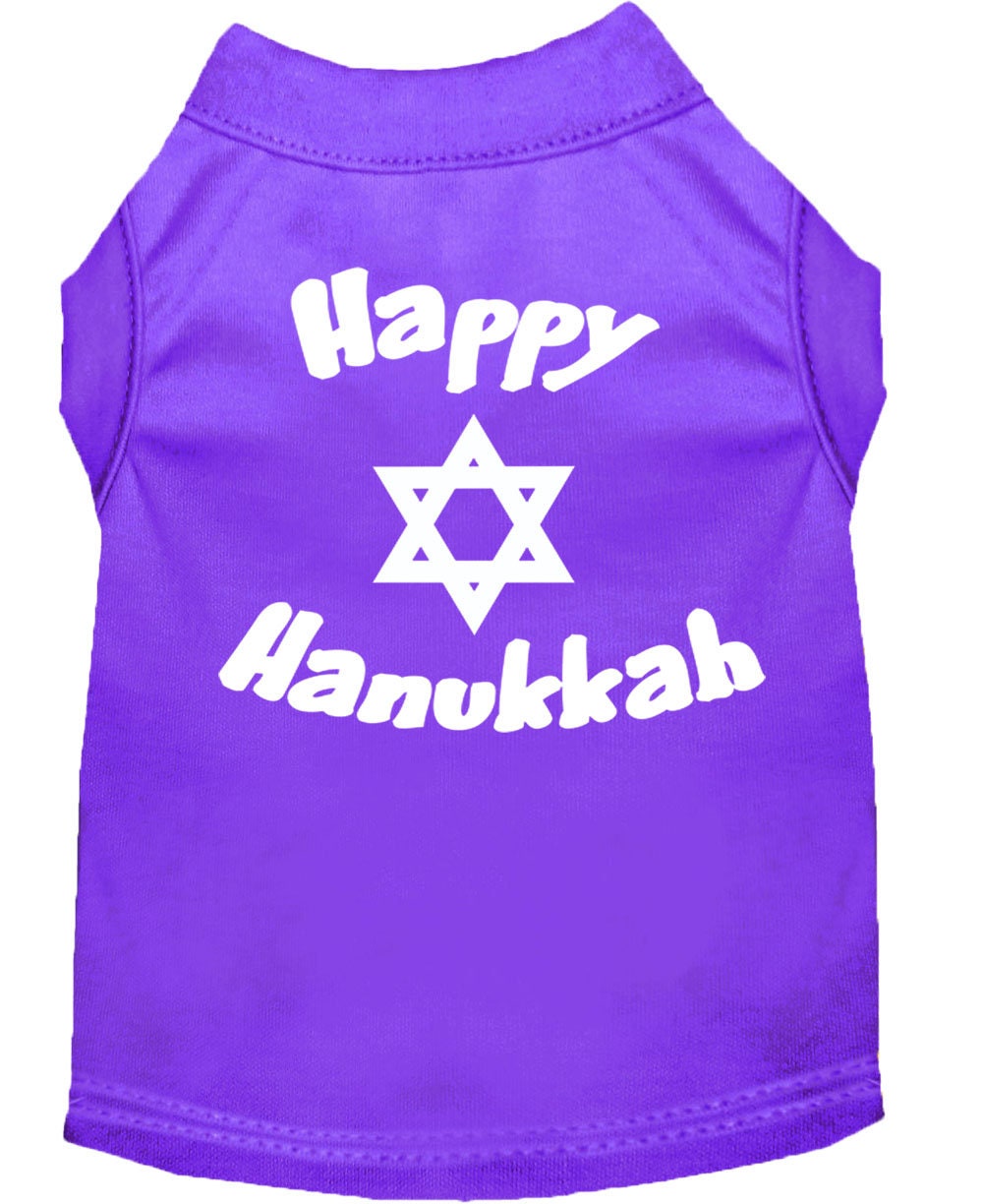 Hanukkah Pet Dog & Cat Shirt Screen Printed, "Happy Hanukkah"