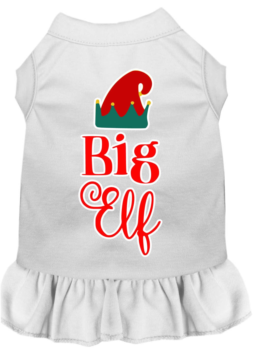 Christmas Pet Dog & Cat Dress Screen Printed, "Big Elf"