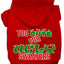 Christmas Pet Dog & Cat Hoodie Screen Printed, "Too Cute For Ugly Sweaters"