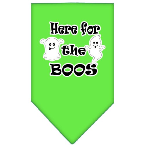 Halloween Pet and Dog Bandana Screen Printed, "Here For The Boos"