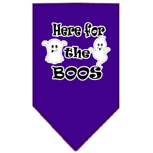 Halloween Pet and Dog Bandana Screen Printed, "Here For The Boos"