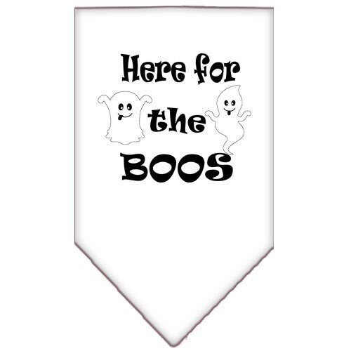 Halloween Pet and Dog Bandana Screen Printed, "Here For The Boos"