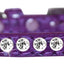 Dog, Puppy & Pet Designer Croc Collar, "One Row Clear Crystal Rimsets"