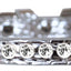 Dog, Puppy & Pet Designer Croc Collar, "One Row Clear Crystal Rimsets"