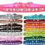 Dog, Puppy and Pet Designer Croc Collar, "One Row Pearl & Clear Crystals Rimsets"