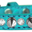 Dog, Puppy and Pet Designer Croc Collar, "Silver Spike & Clear Jewel"