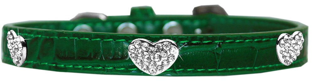 Dog, Puppy & Pet Designer Croc Collar, "Crystal Heart"