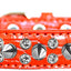 Dog, Puppy and Pet Designer Croc Collar, "Double Crystal & Silver Spikes"