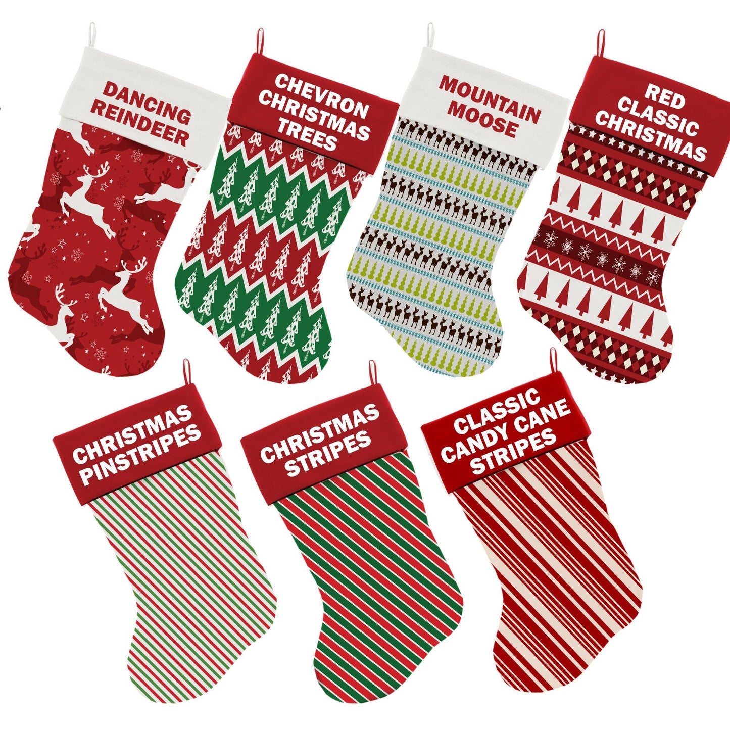 Christmas Velvet Stocking, "Candy Cane Lane Group" **Choose from 7 different patterns!**