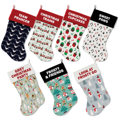 Christmas Velvet Stocking, "Classic Christmas Group" **Choose from 7 different patterns!**