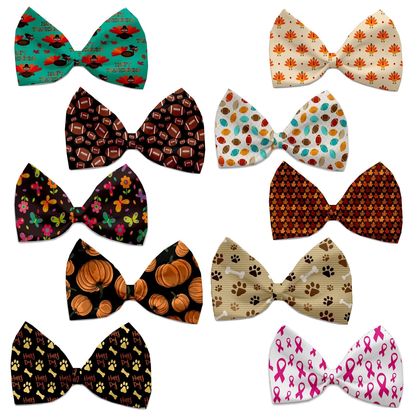 Pet, Dog and Cat Bow Ties, "Fall Frenzy Group" *Available in 10 different pattern options!*