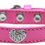 Dog, Puppy & Pet Premium Collar, "Clear Crystal Heart"