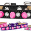 Dog, Puppy and Pet Ice Cream Collar, "Clear Crystal & Bright Pink Spikes"