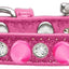 Dog, Puppy and Pet Ice Cream Collar, "Clear Crystal & Bright Pink Spikes"