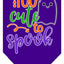 Halloween Pet and Dog Bandana Screen Printed, "Too Cute To Spook - Girly Ghost"