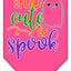 Halloween Pet and Dog Bandana Screen Printed, "Too Cute To Spook - Girly Ghost"