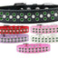 Dog, Puppy & Pet Fashion  Collar, "Pearl and Emerald Green Crystal Rimsets Sprinkles"