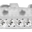 Dog, Puppy & Pet Designer Croc Collar, "One Row Clear Crystal Rimsets"