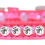 Dog, Puppy & Pet Designer Croc Collar, "One Row Clear Crystal Rimsets"