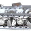 Dog, Puppy and Pet Designer Croc Collar, "Silver Spike & Clear Jewel"