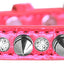 Dog, Puppy and Pet Designer Croc Collar, "Silver Spike & Clear Jewel"