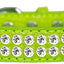 Dog, Puppy & Pet Designer Croc Collar, "Two Row Clear Crystal Rimsets"