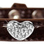 Dog, Puppy & Pet Designer Croc Collar, "Crystal Heart"