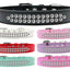 Dog, Puppy & Pet Fashion  Collar, "Two Row Clear Crystal Rimsets"