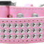 Dog, Puppy & Pet Fashion  Collar, "Three Row Clear Crystal Rimsets"