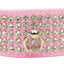 Dog, Puppy & Pet Collar, "Patent Five Row Clear Crystal"