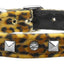 Dog, Puppy and Pet Collar, "Animal Print Crystal & Pyramid"