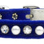 Dog, Puppy and Pet Collar, "Velvet Pearl & Crystal"