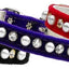 Dog, Puppy and Pet Collar, "Velvet Pearl & Crystal"