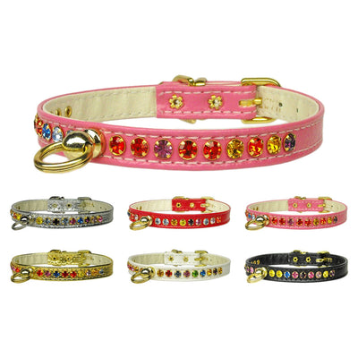 Dog, Puppy & Pet Collar, "#26 One Row Confetti Crystal Jewelry Set"