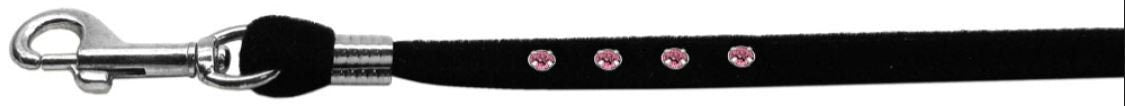 Dog, Puppy & Pet Leash, "Black Velvet Jeweled"