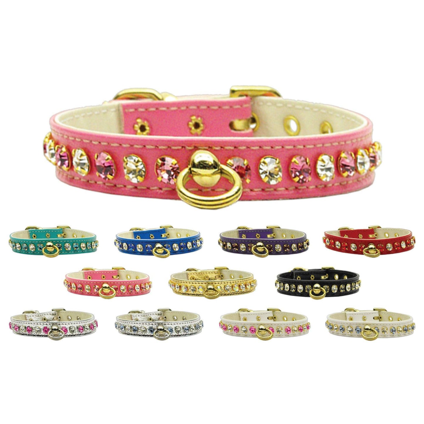 Dog, Puppy & Pet Collar, "Deluxe Rhinestone"