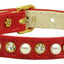 Dog, Puppy and Pet Collar, "3/8" Wide Pearl & Clear Crystals"