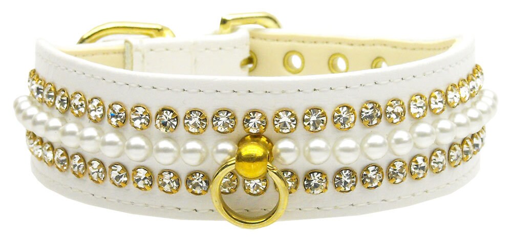 Dog, Puppy and Pet Collar, "Mini Pearl & Jewel"