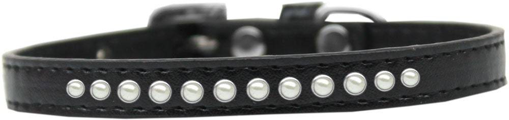 Dog, Puppy & Pet Fashion Collar, "One Row Pearl Rimsets"